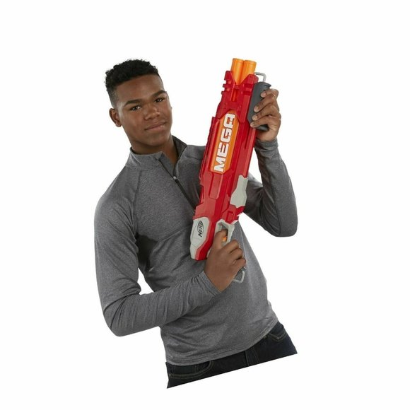 NEW NERF Toy Gun Mega Doublebreach with Darts Red - Picture 3 of 12